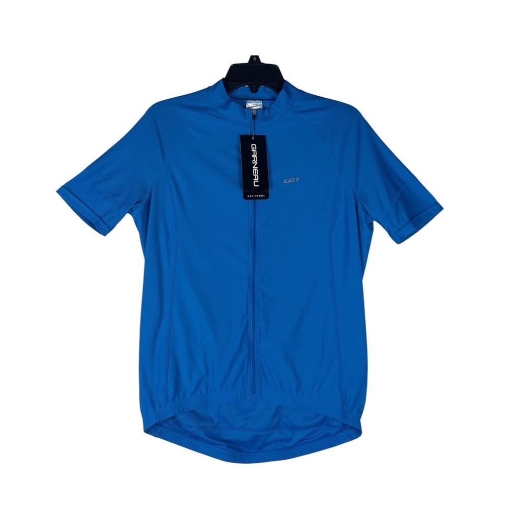 Garneau Mens Blue Short Sleeve Full Zip Cycling Jersey 9D42065 Size M NWT